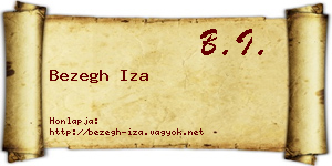 Bezegh Iza névjegykártya